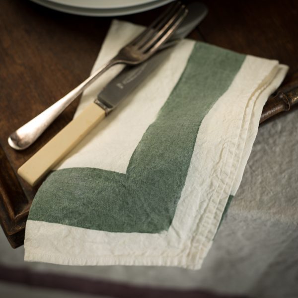 handpainted linen napkins bertozzi