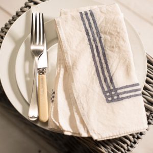luxury pure linen napkin stamperia bertozzi, AllORA navy