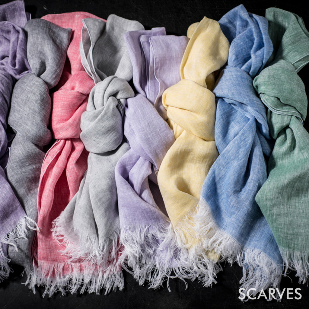 Italian fine linen scarves