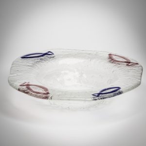 hand blown glass dish