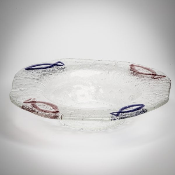 hand blown glass dish