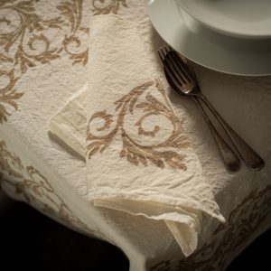 hand printed italian artisan linen napkin