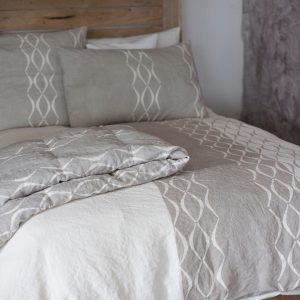 allorashop hand painted linen duvet cover by Bertozzi