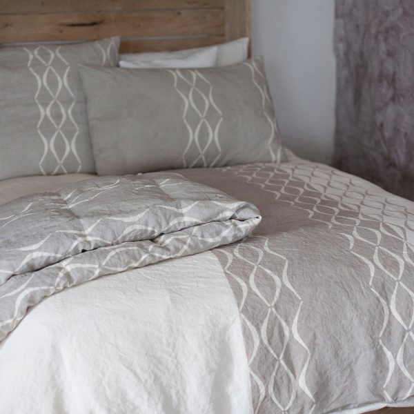 allorashop hand painted linen duvet cover by Bertozzi