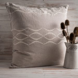 allorashop hand printed linen pillow case