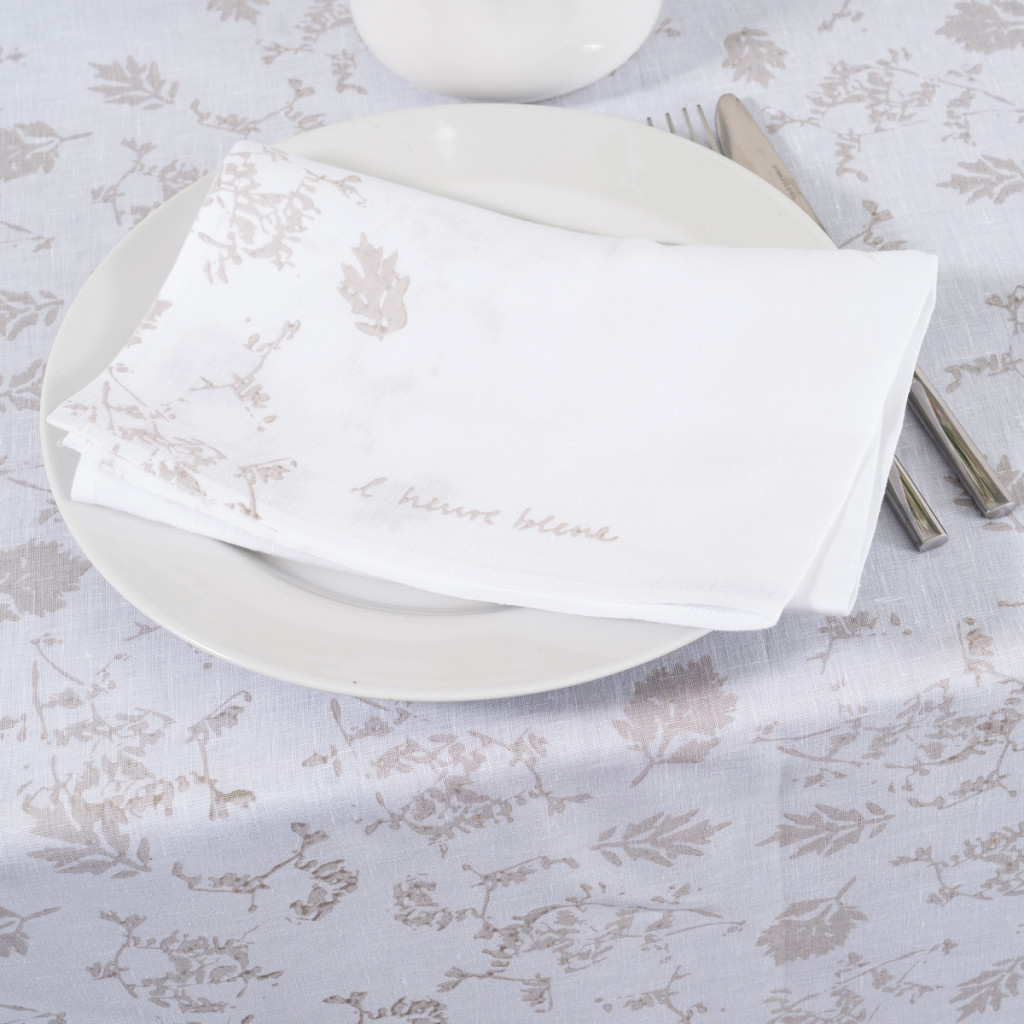 allorashop hand-printed linen napkins
