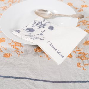 allorashop Hand-Printed Linen Napkins