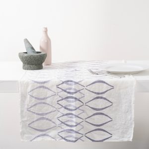 allorashop hand-printed Italian table runner