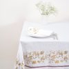 allorashop Hand-Printed Italian Linen Tablecloth