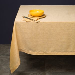 Pardi yellow linen tablecloth