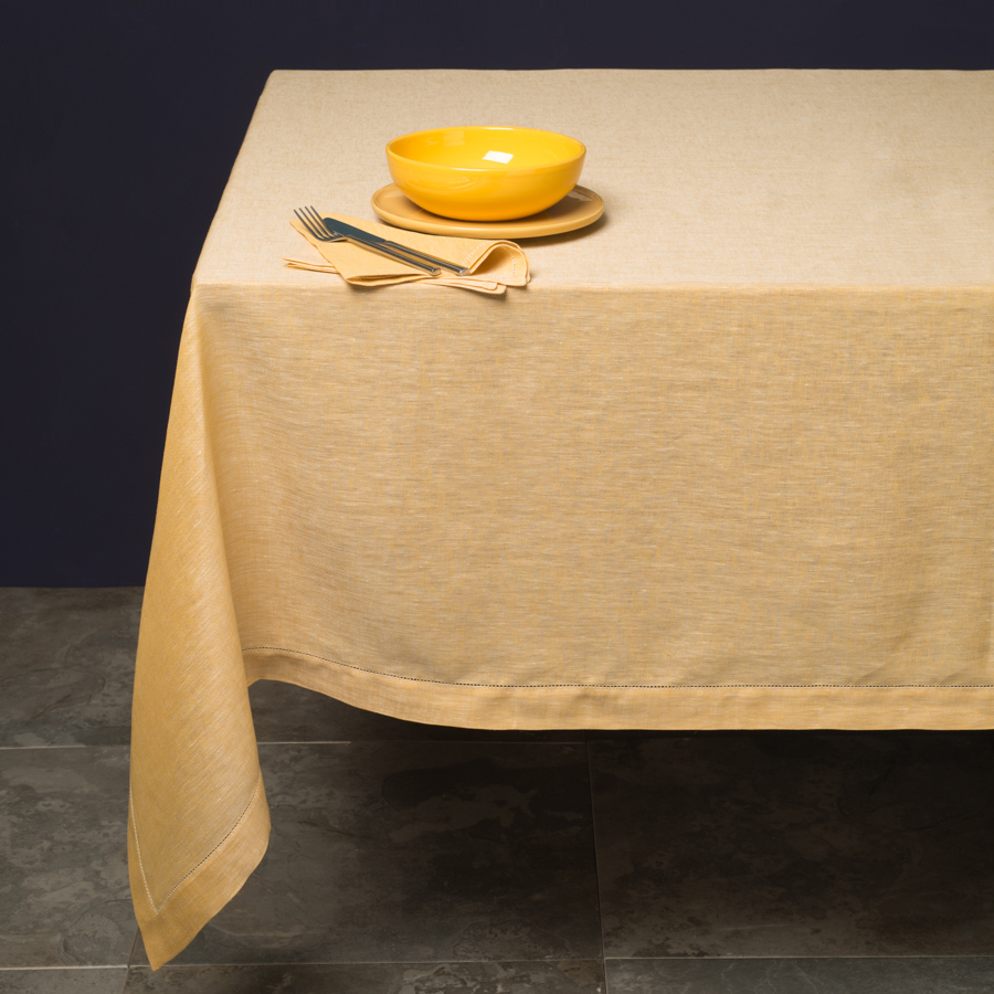 Pardi yellow linen tablecloth