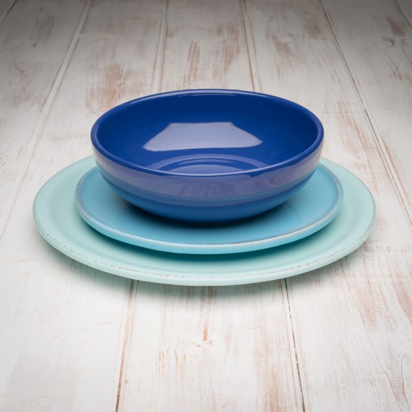 blue tuscan dinnerware