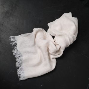 ivory linen scarf