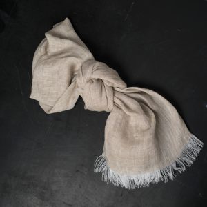 natural linen scarf