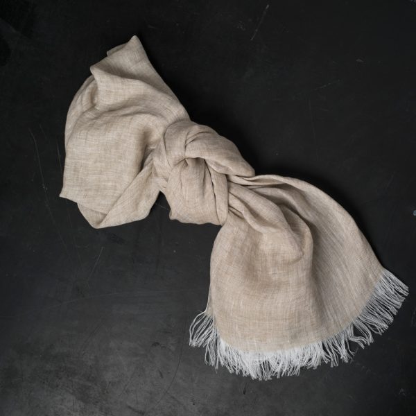 natural linen scarf