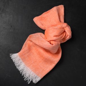 orange linen scarf