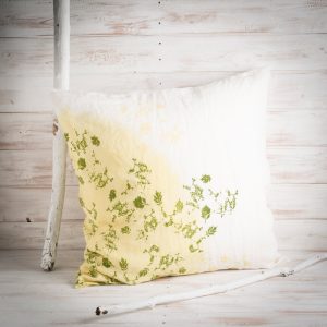 Bertozzi green linen cushion