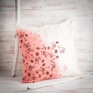 red linen cushion by Bertozzi