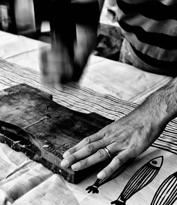 wood block stamping