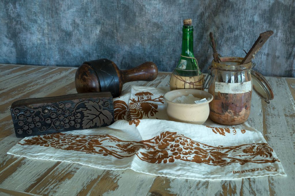 traditional linen towel rust