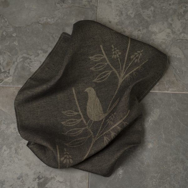 artisanal black tea towel