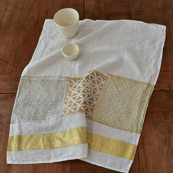 Bertozzi tea towel gold