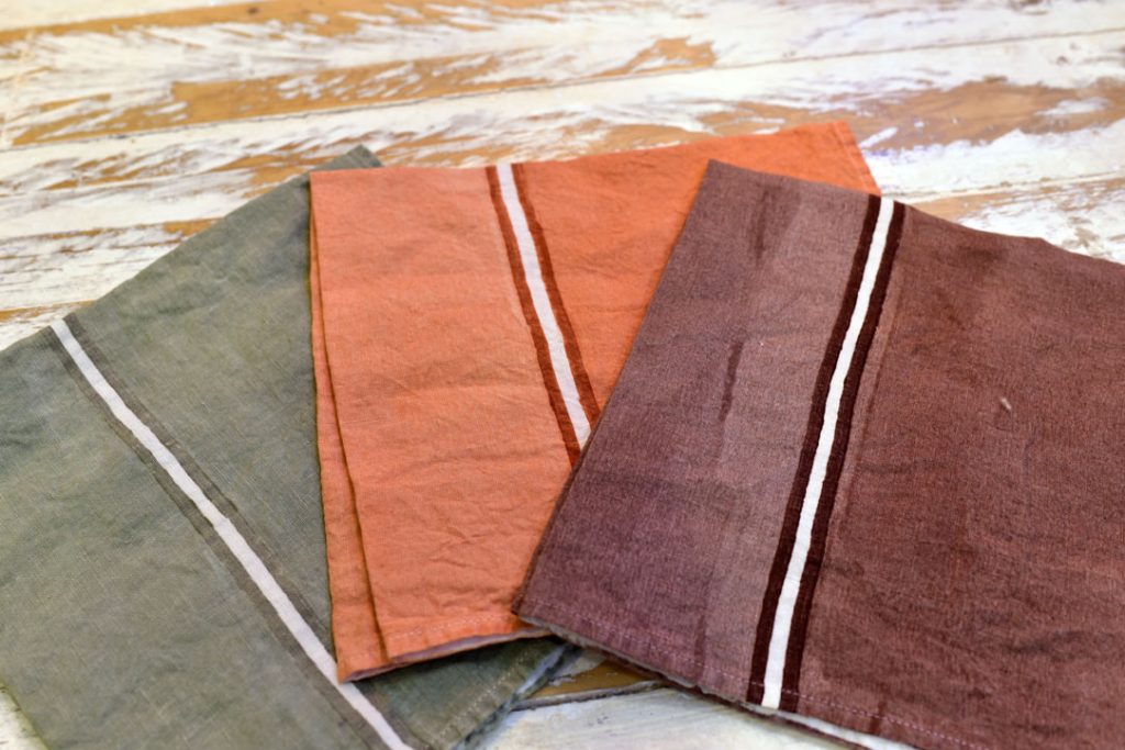 hand painted linen napkins