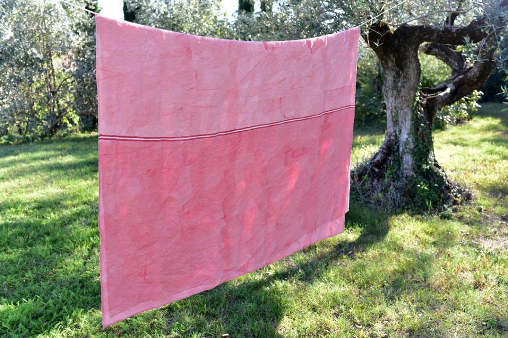 Bertozzi linen tablecloth hand painted clic