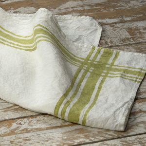 lime green and grey towels