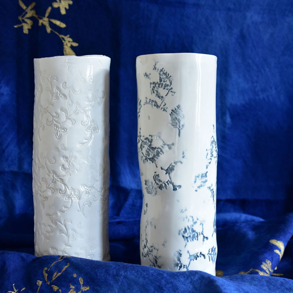 Bertozzi handmade porcelain vases