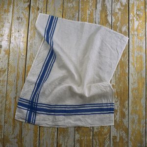 French Style Linen Tea Towels - Gingham Blue Navy - AllORA