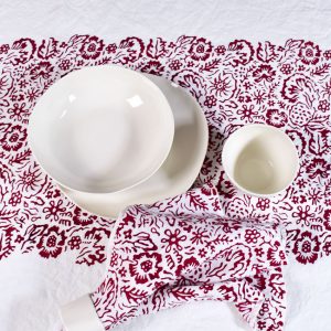 Red tablecloth bertozzi