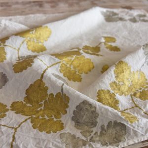 Bertozzi linen tea towel oak leaves
