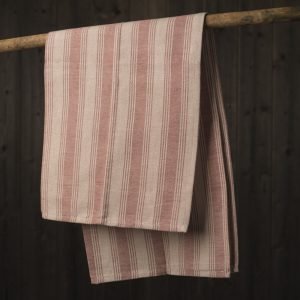 Italian handcrafted red tea towel