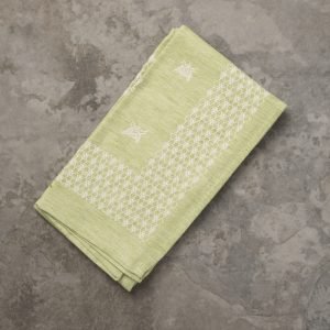 Italian designer green italian linen kitchen towel