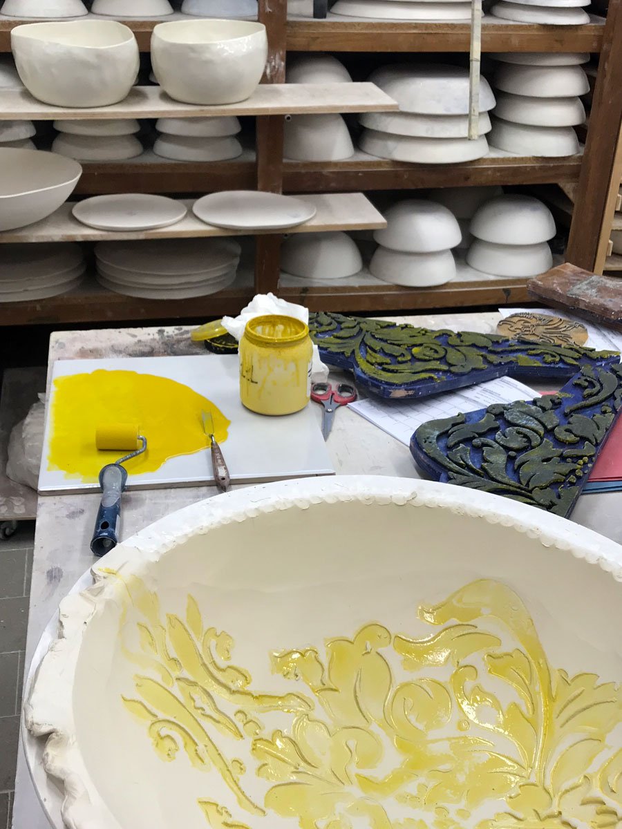 Bertozzi making of porcelain bowl