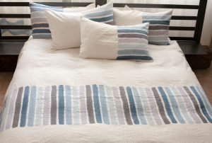 Bertozzi blue striped bedlinen