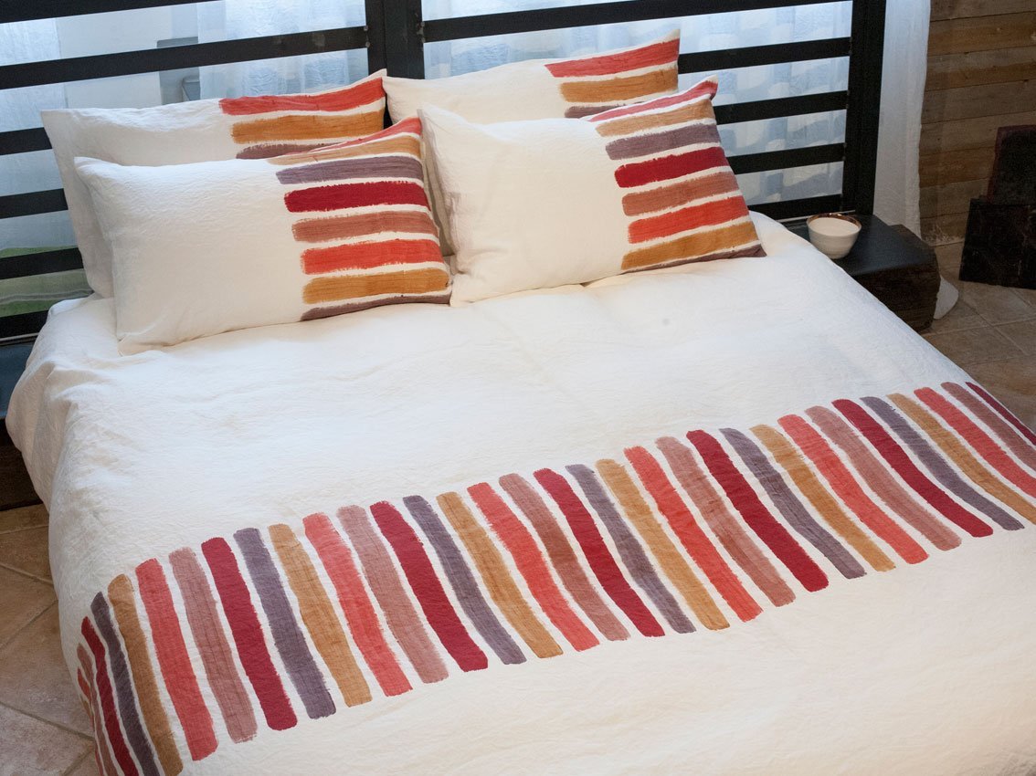 Bertozzi linen duvet stripes
