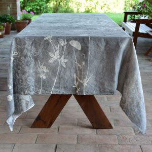 Bertozzi grey linen tablecloth