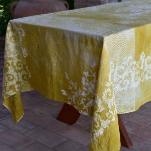 Bertozzi linen tablecloth yellow