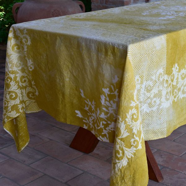 Bertozzi linen tablecloth yellow