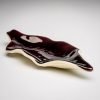 handmade murano glass serving bowl in leaf design