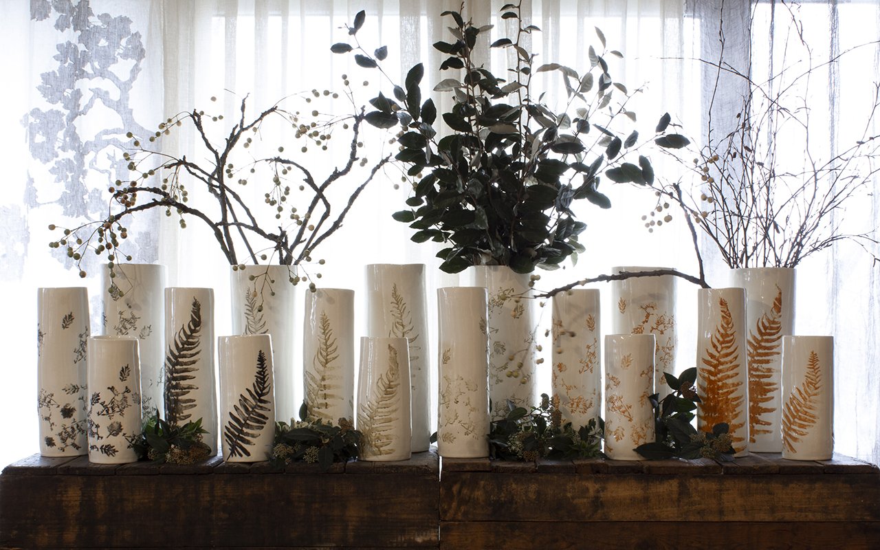Handmade porcelain vases