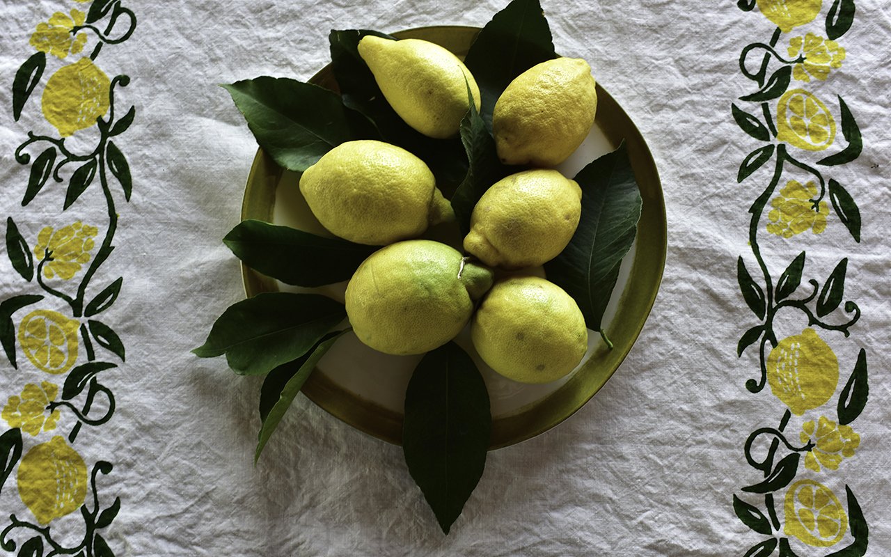 Now Designs Jacquard Tea Towel, Lemons