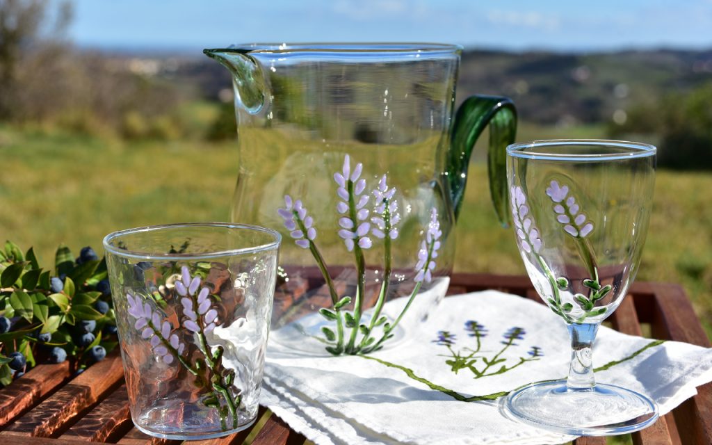 hand blown glassware