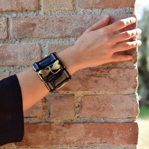black murano glass bracelet