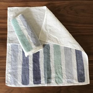 Hand Painted linen napkin brushstroke