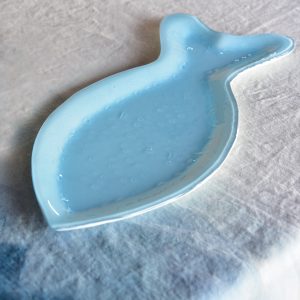 fish tableware blue