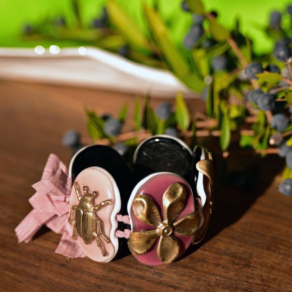 murano glass bracelet pink