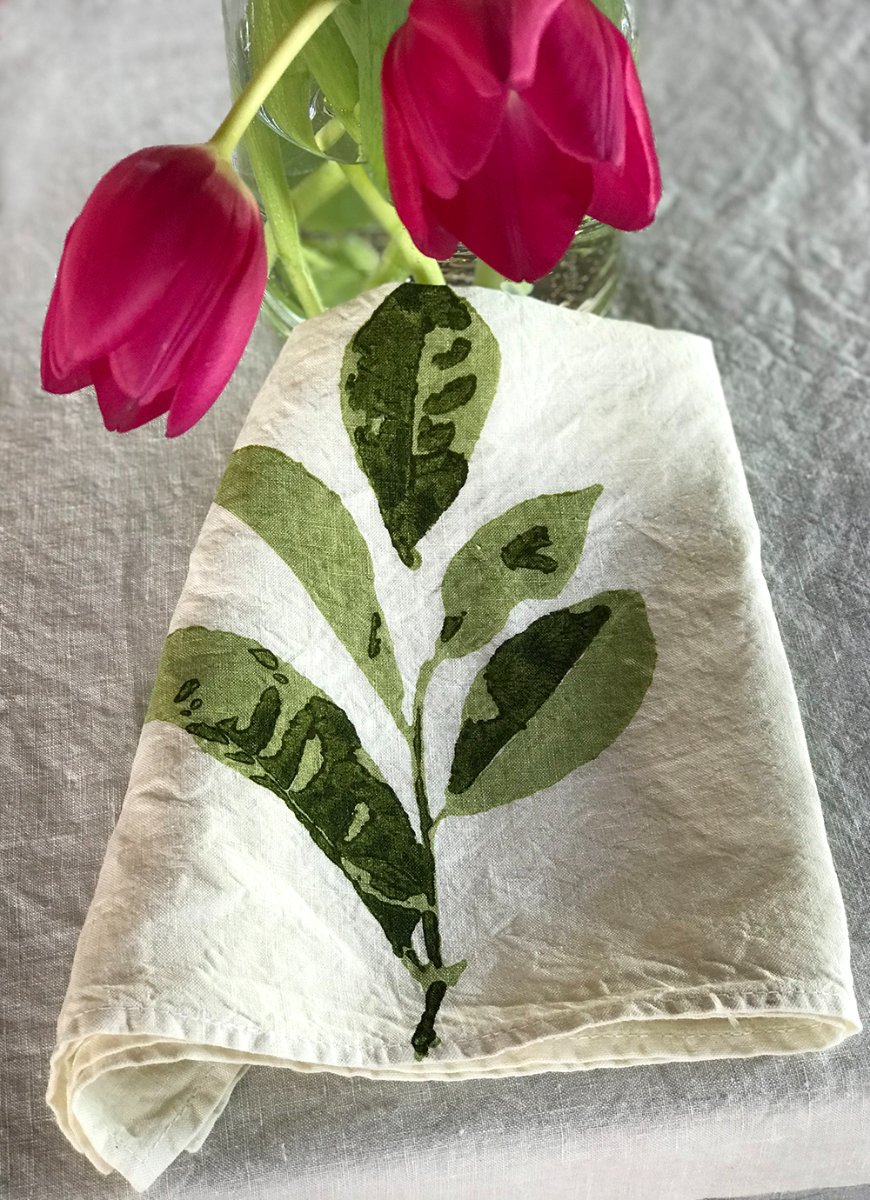 Hand-Printed Linen Napkin - Granducale